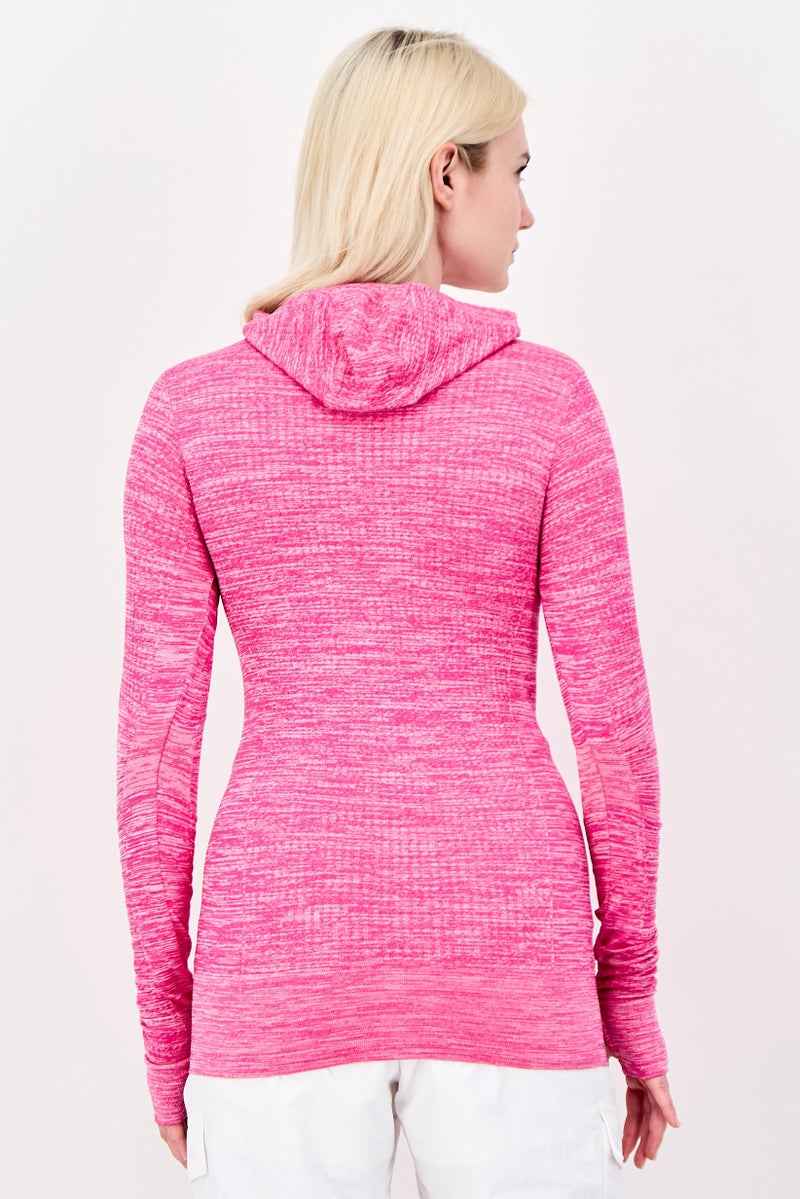 Nike Women Sportswear Fit Long Sleeve Training Hoodie, Pink - Image 3